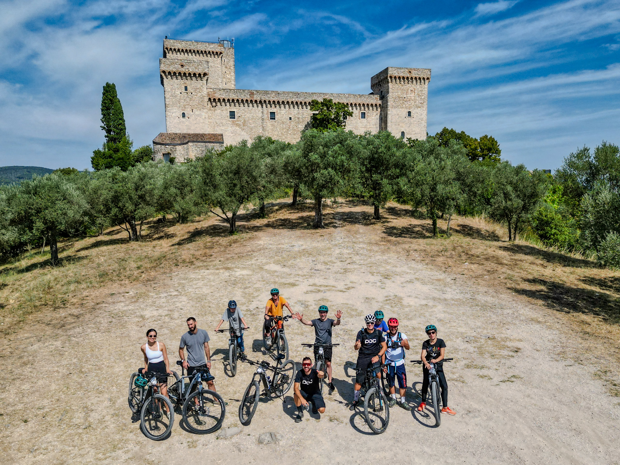Vista aerea delle colline dell'Umbria